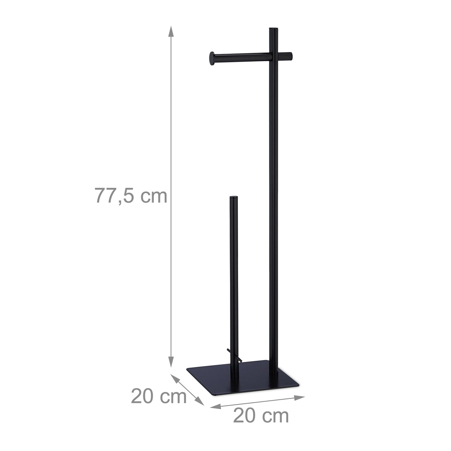 Black toilet paper holder