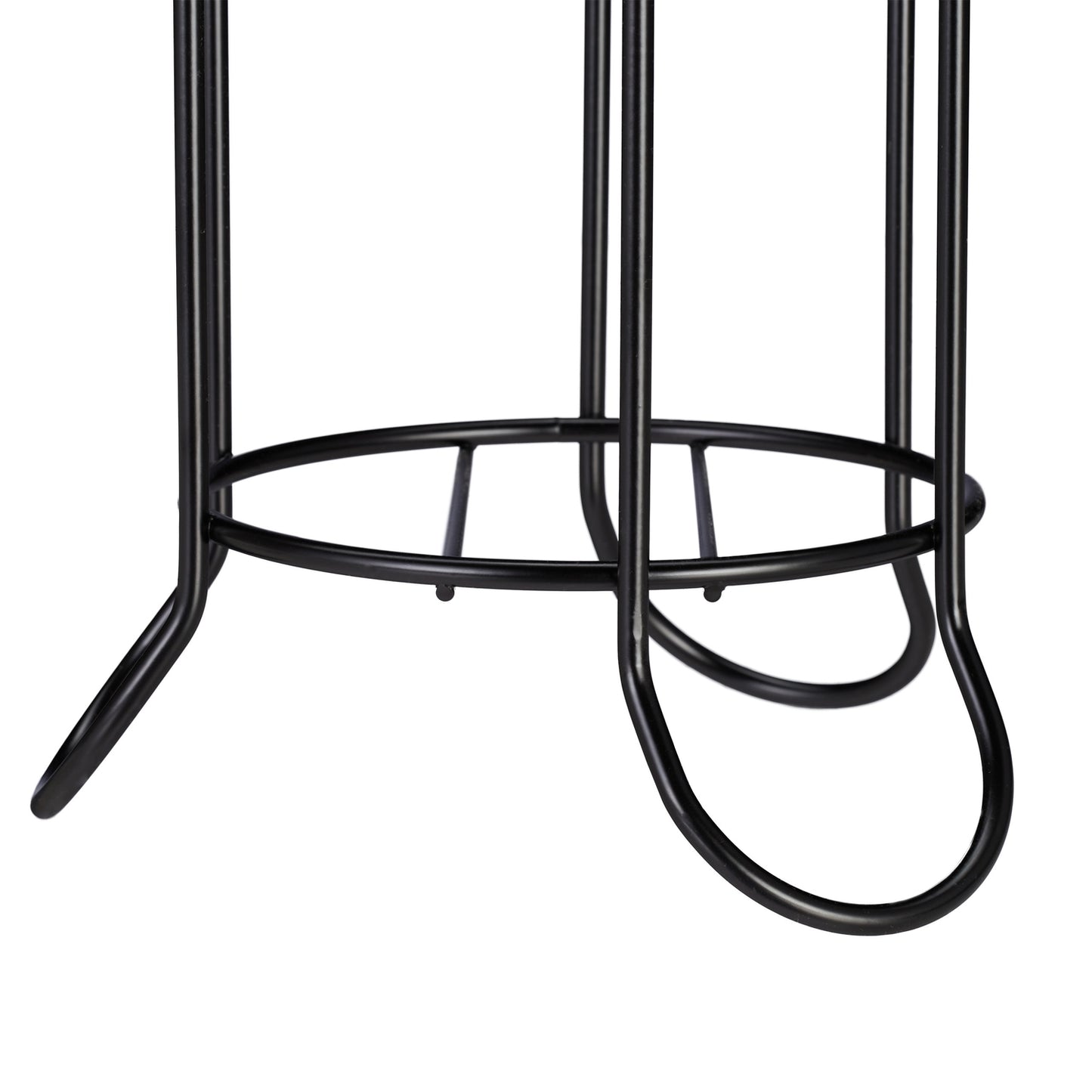 Black toilet paper holder standing