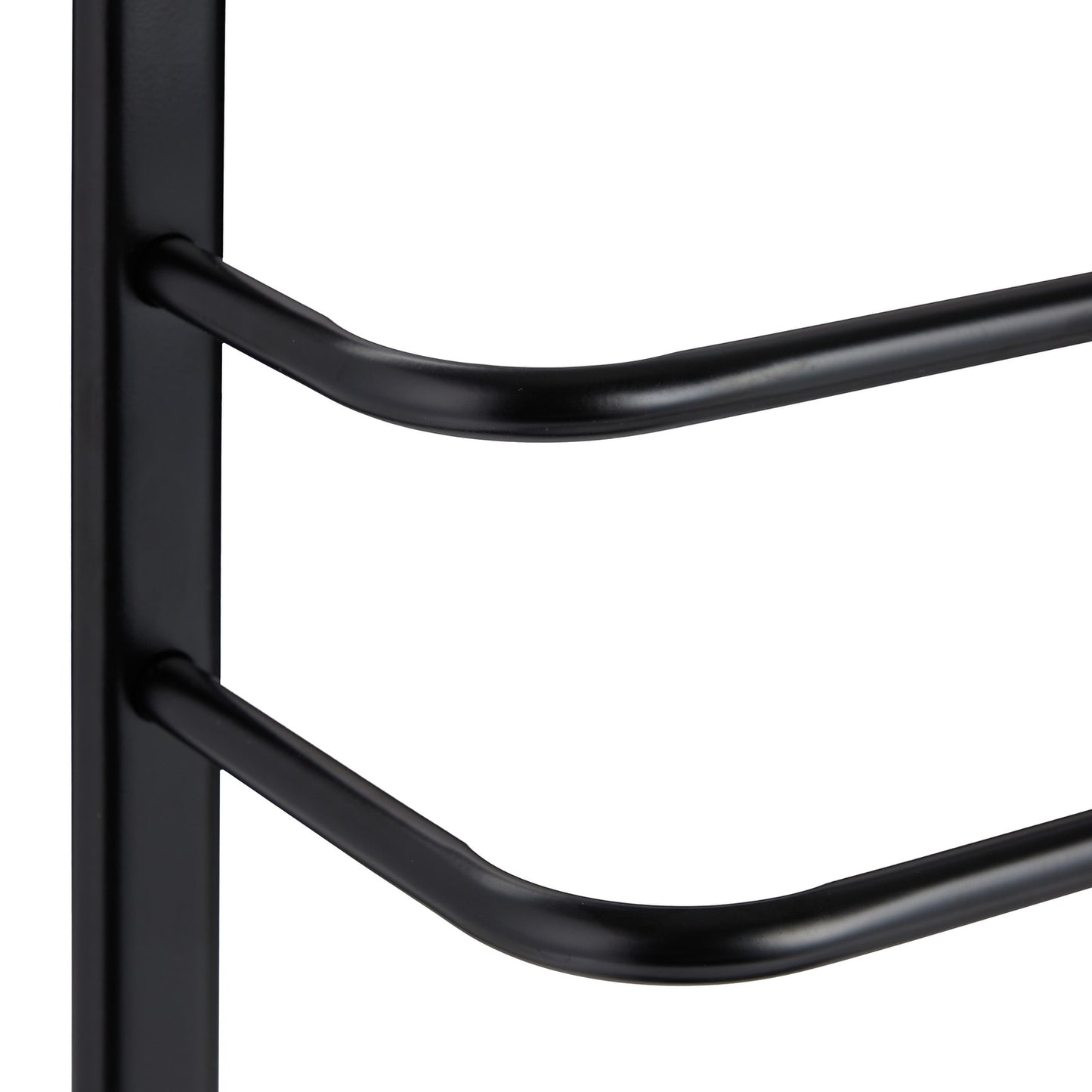 Black towel hanger with 3 bars