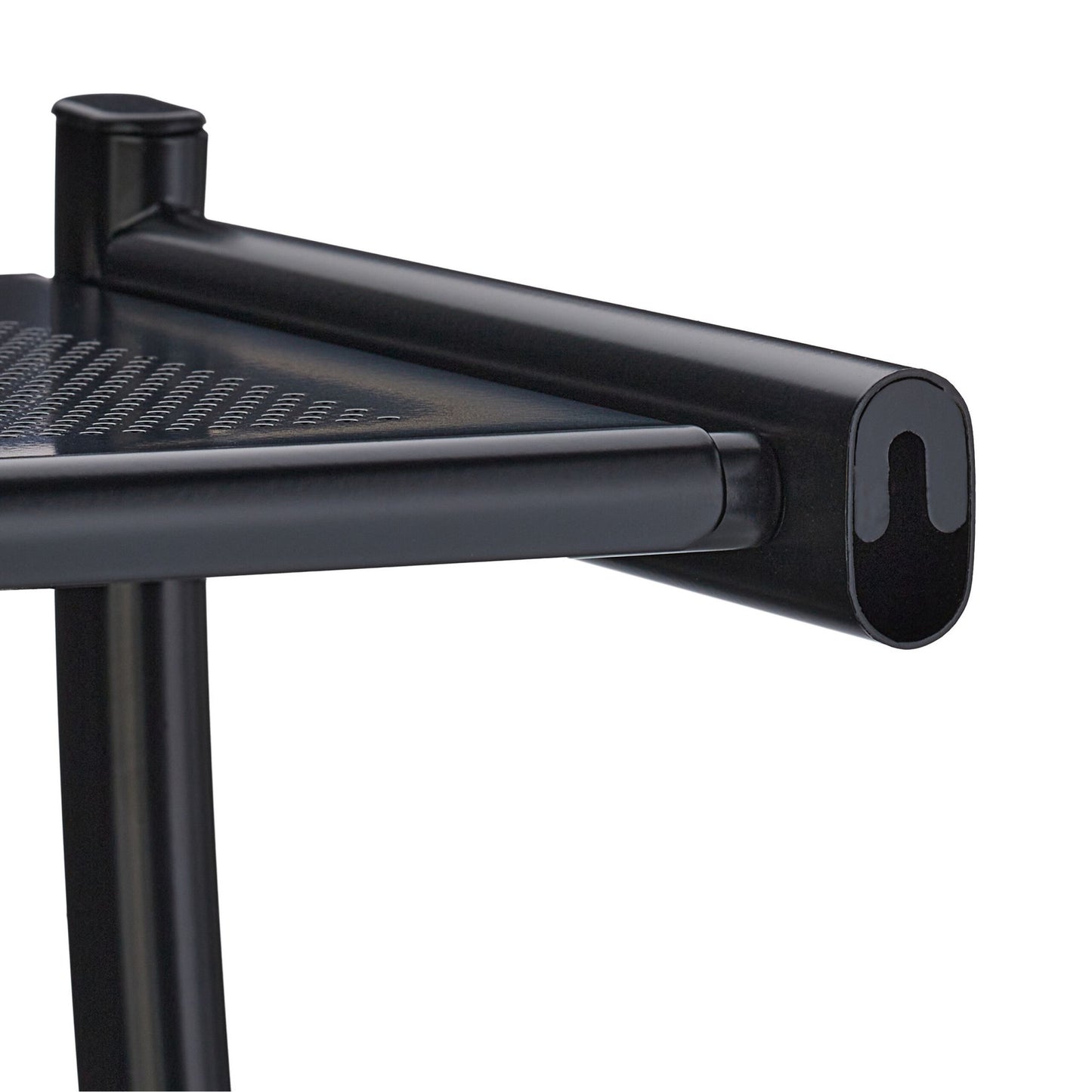 Black towel rail for the wall