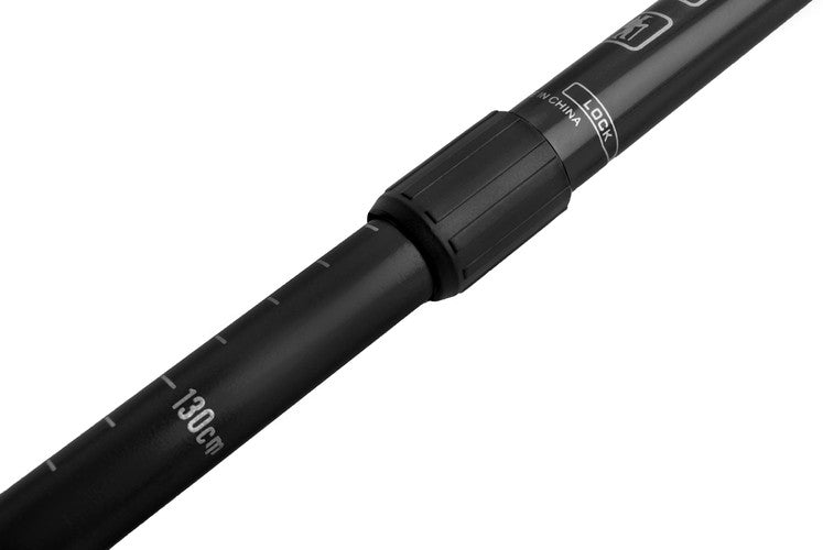 Black trekking poles + accessories - set of 2
