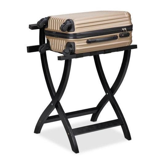 Black trunk rack with wall protection