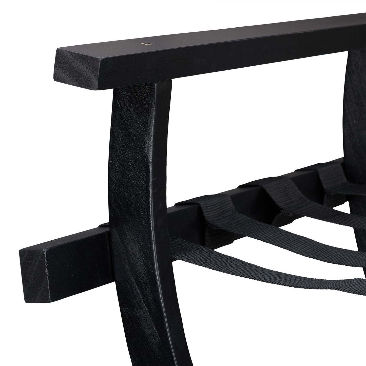 Black trunk rack with wall protection