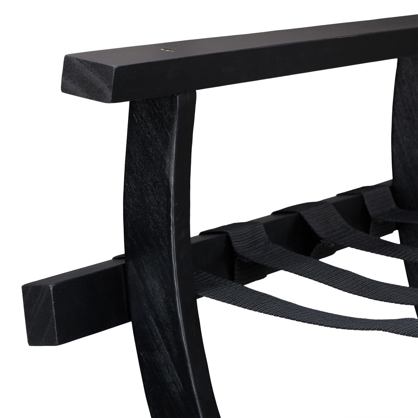 Black trunk rack with wall protection