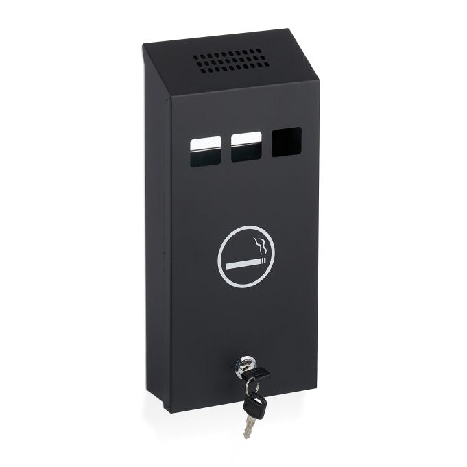 Black wall ashtray