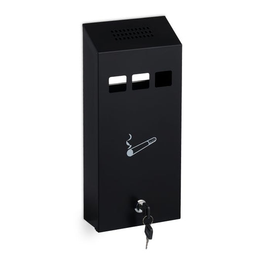 Black wall ashtray