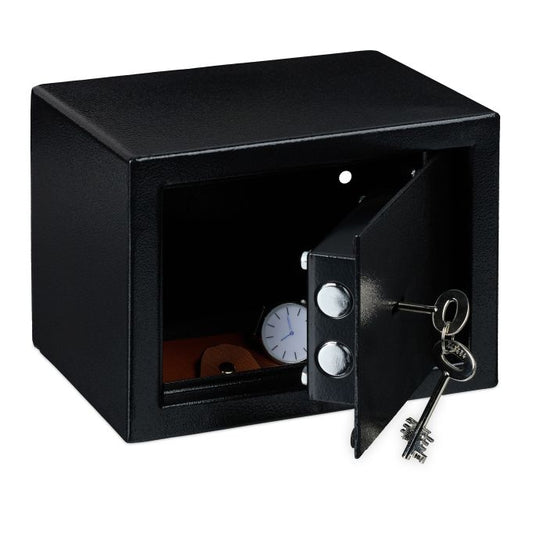 Black wall cabinet with key