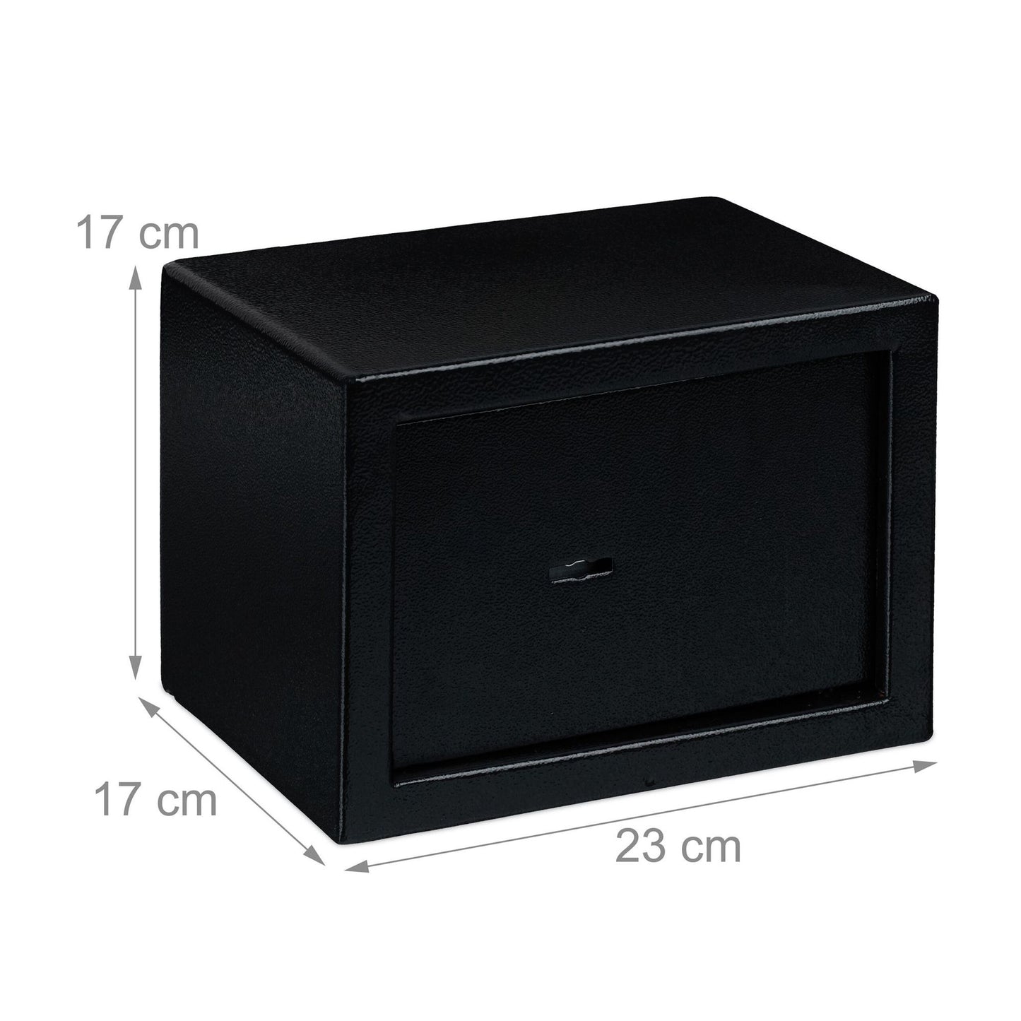 Black wall cabinet with key