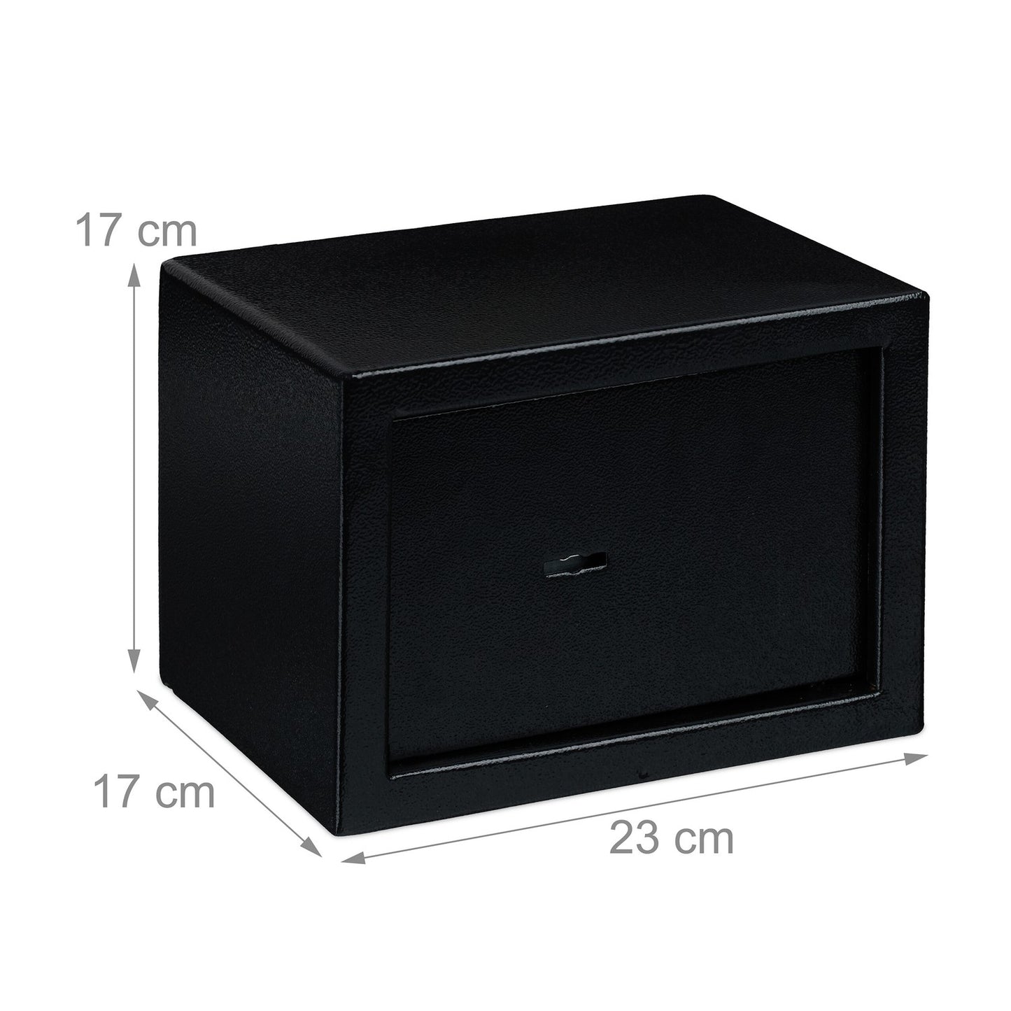 Black wall cabinet with key