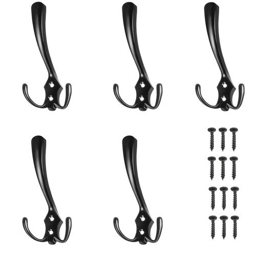 Black wall hanger - set of 5 pcs.