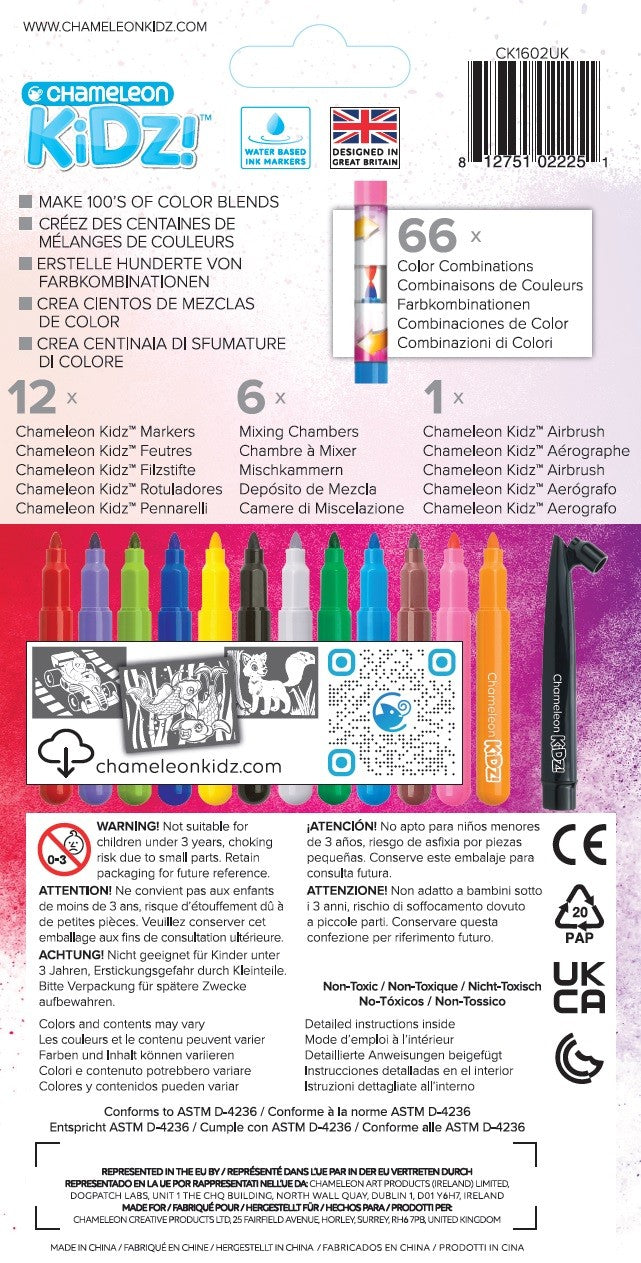 Blendy Pens Stationery Set Markers Blend And Spray, 12 Pcs