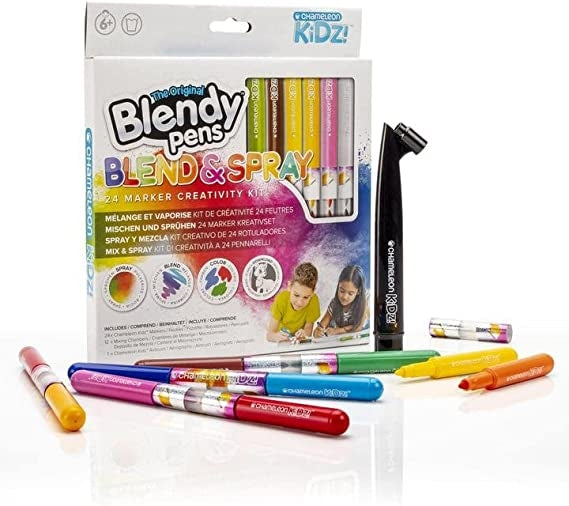 Blendy Pens Stationery Set Markers Blend And Spray, 24 Pcs