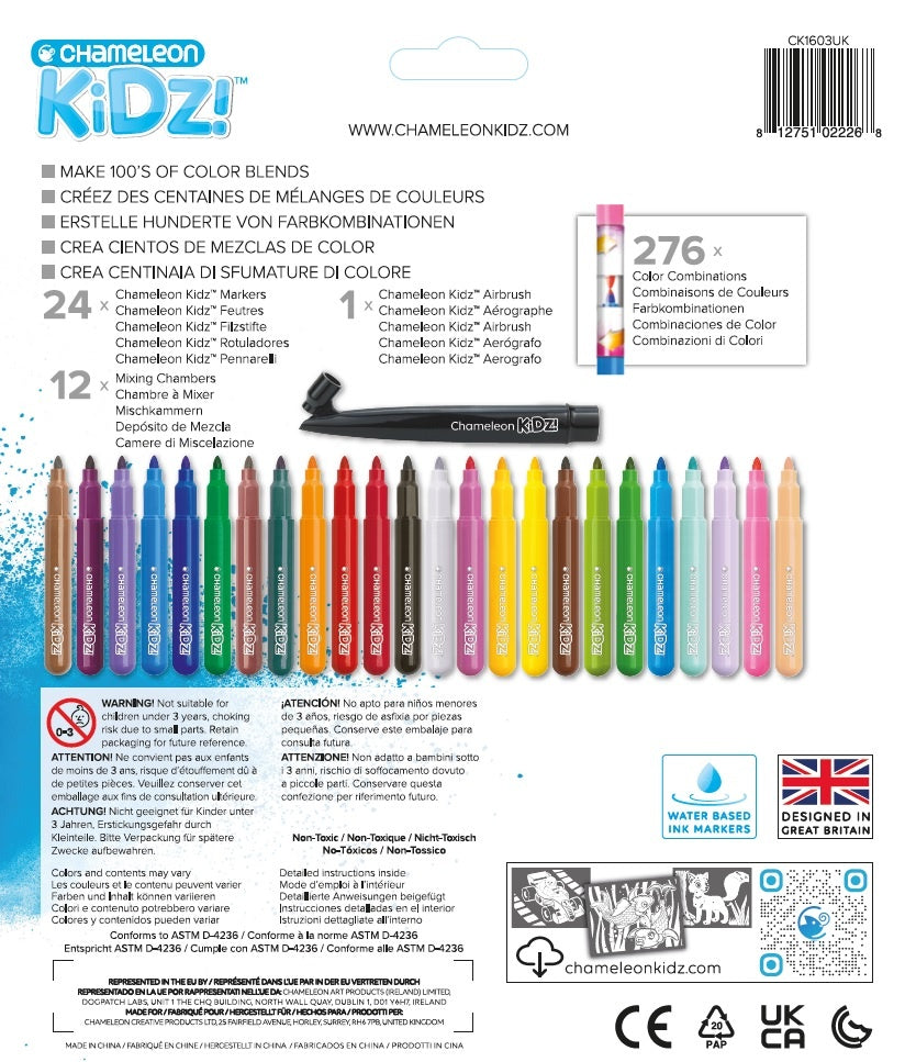 Blendy Pens Stationery Set Markers Blend And Spray, 24 Pcs