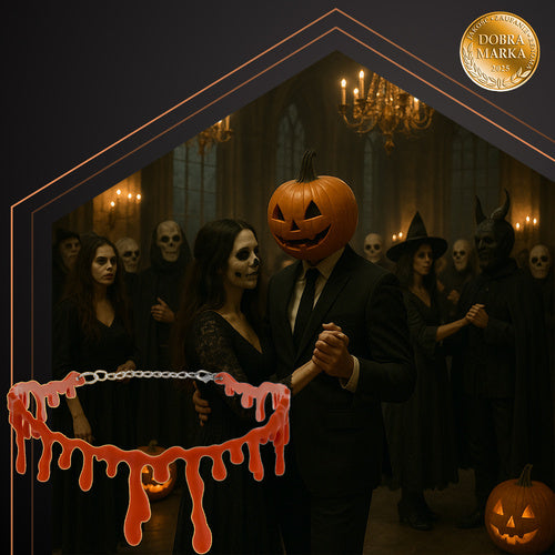 Bloody Halloween Choker Necklace, Adjustable Costume Accessory