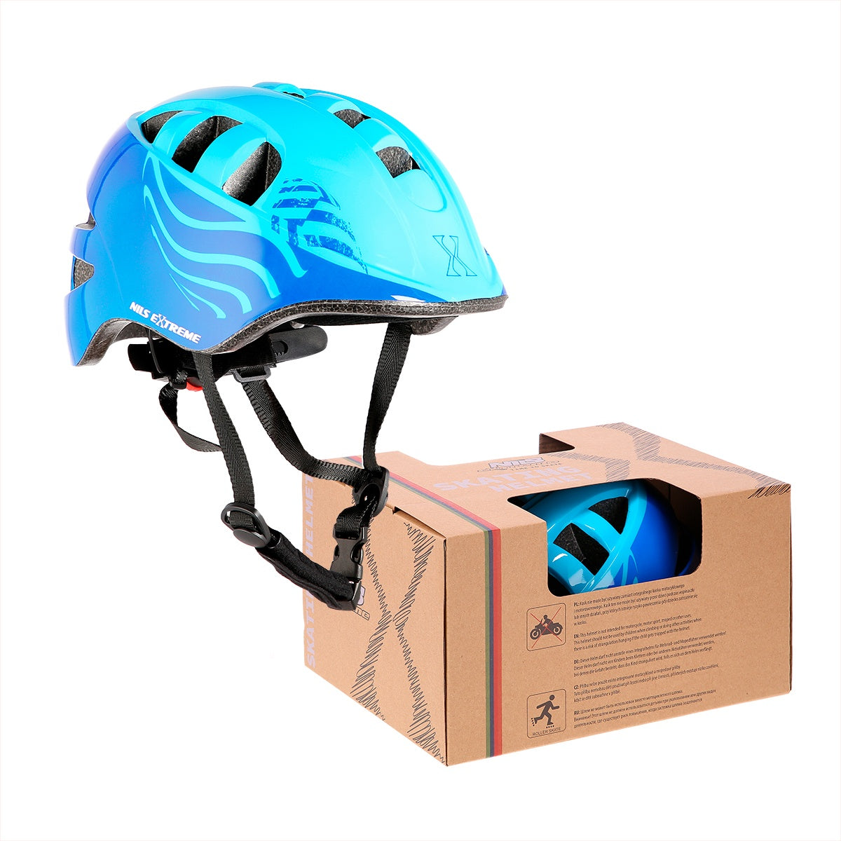 Blue Bike Helmet, Size S (52-56cm)
