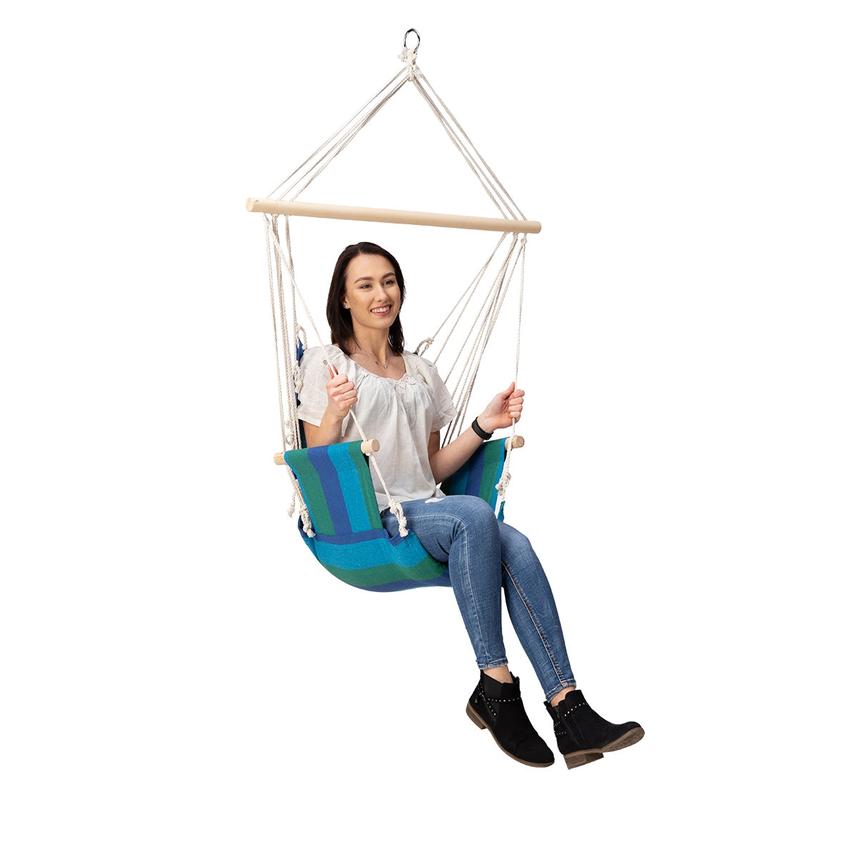 Blue Brazilian Chair, Foldable, Lightweight, Outdoor Use