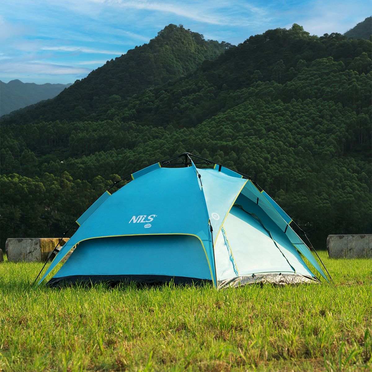 Blue Camping Tent, 2-Person, Lightweight, Waterproof