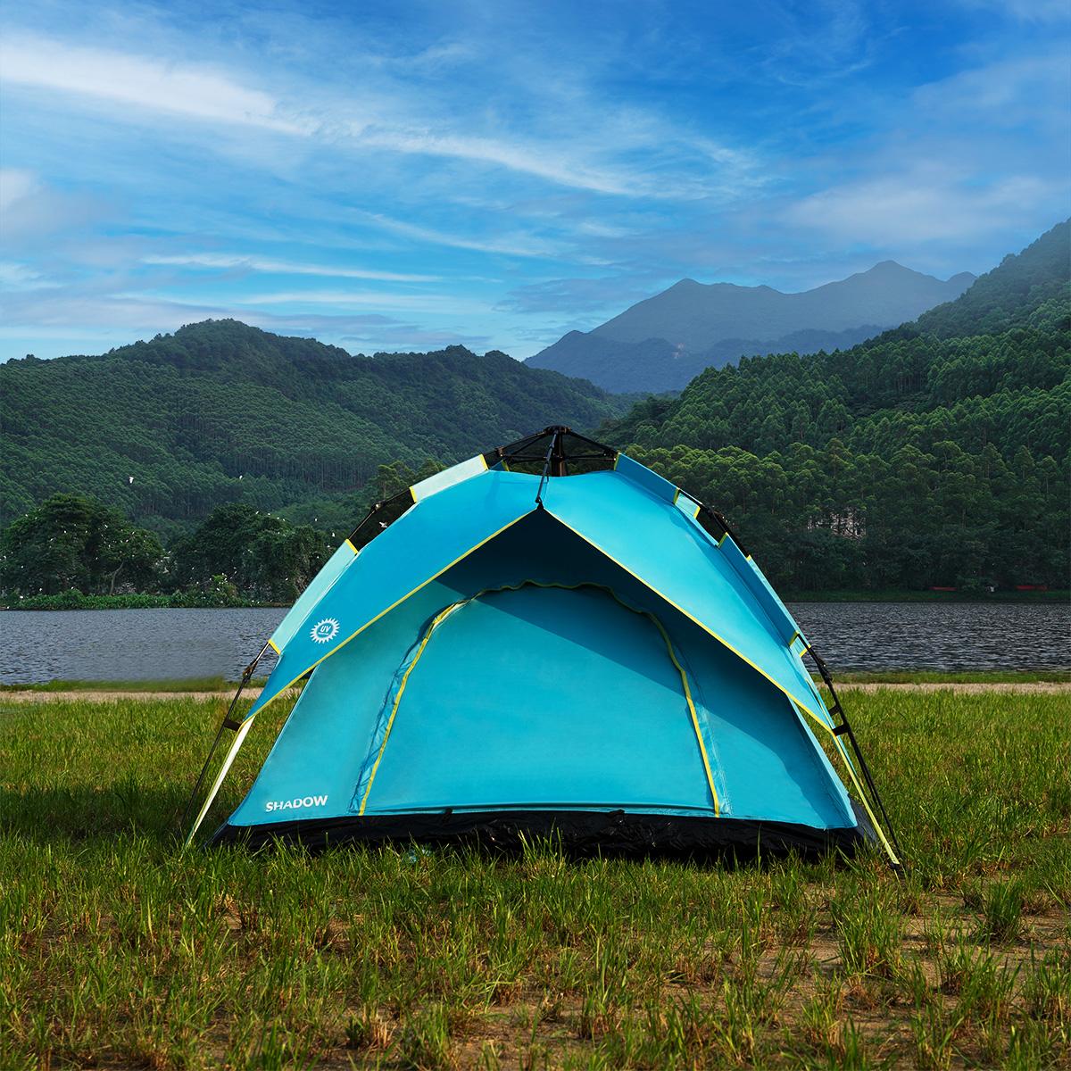 Blue Camping Tent, 2-Person, Lightweight, Waterproof