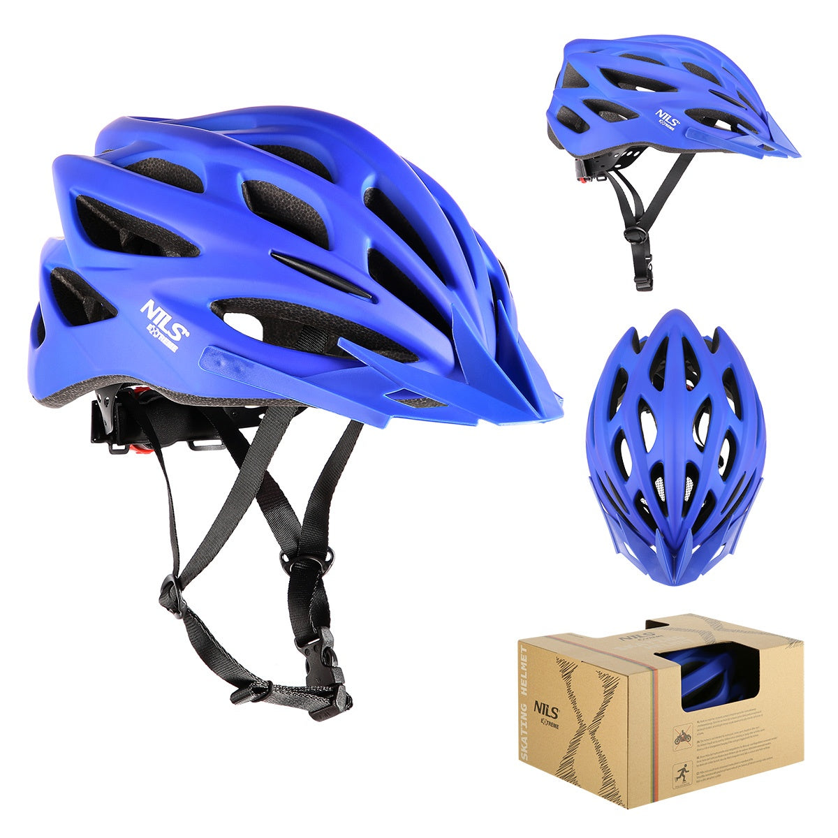 Blue Cycling Helmet, Size L (58-61cm)