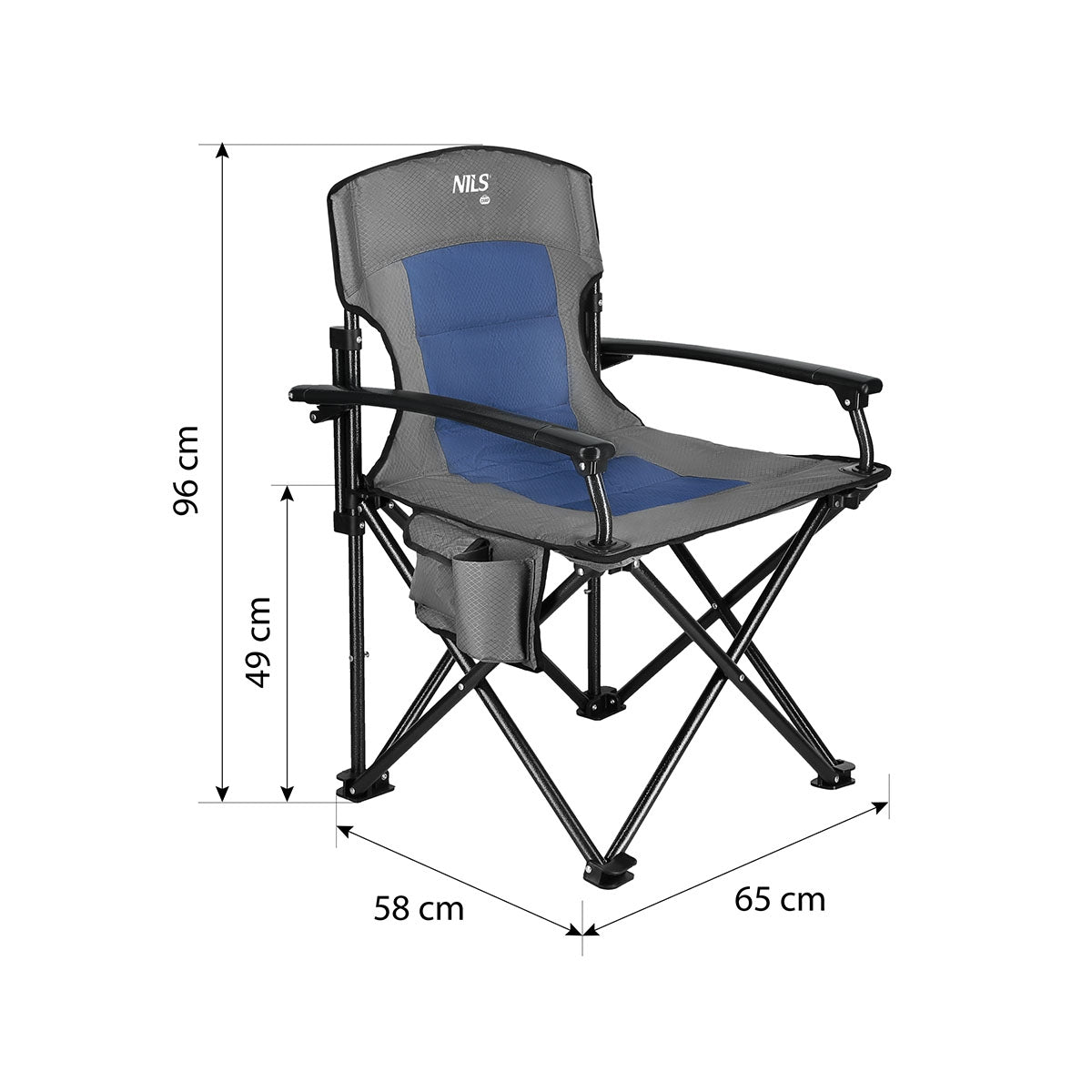 Blue Folding Camping Chair, Lightweight, Portable