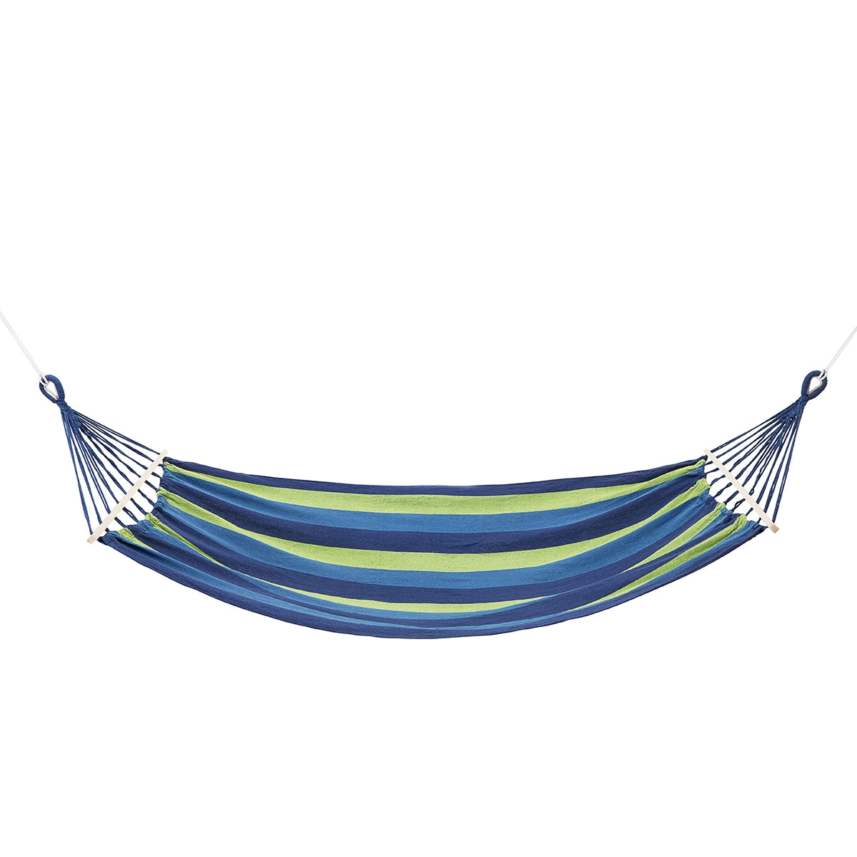 Blue Hammock with 70cm Wooden Beam & Metal Holder