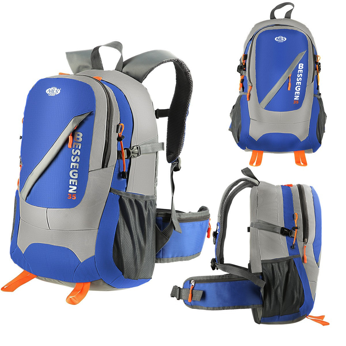 Blue Hiking Backpack, 30L Capacity, Lightweight