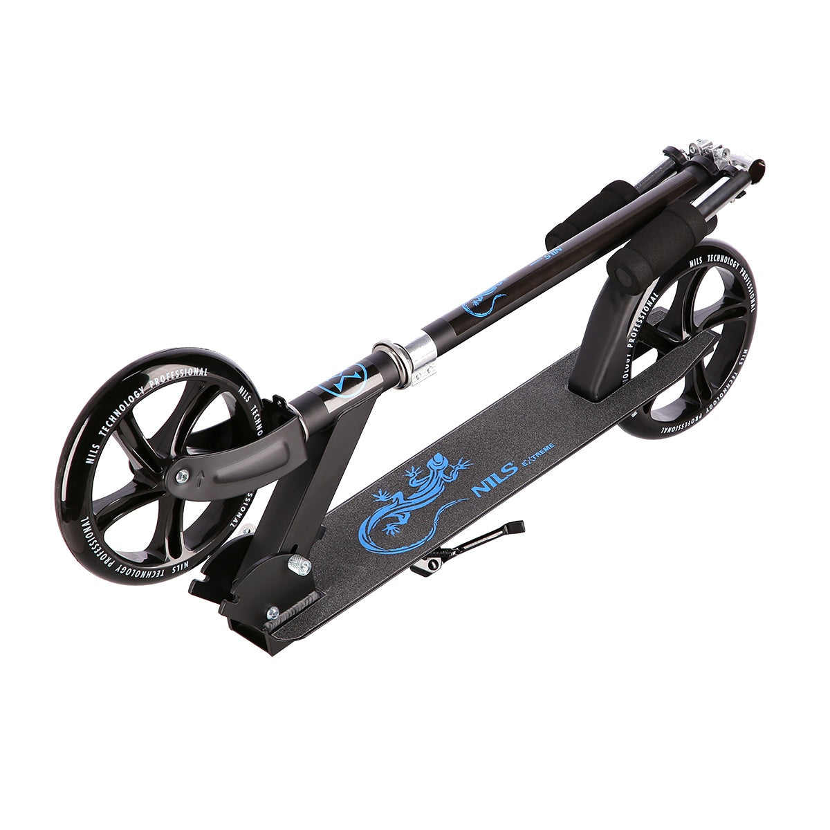 Blue Kick Scooter, Foldable, Adjustable Height