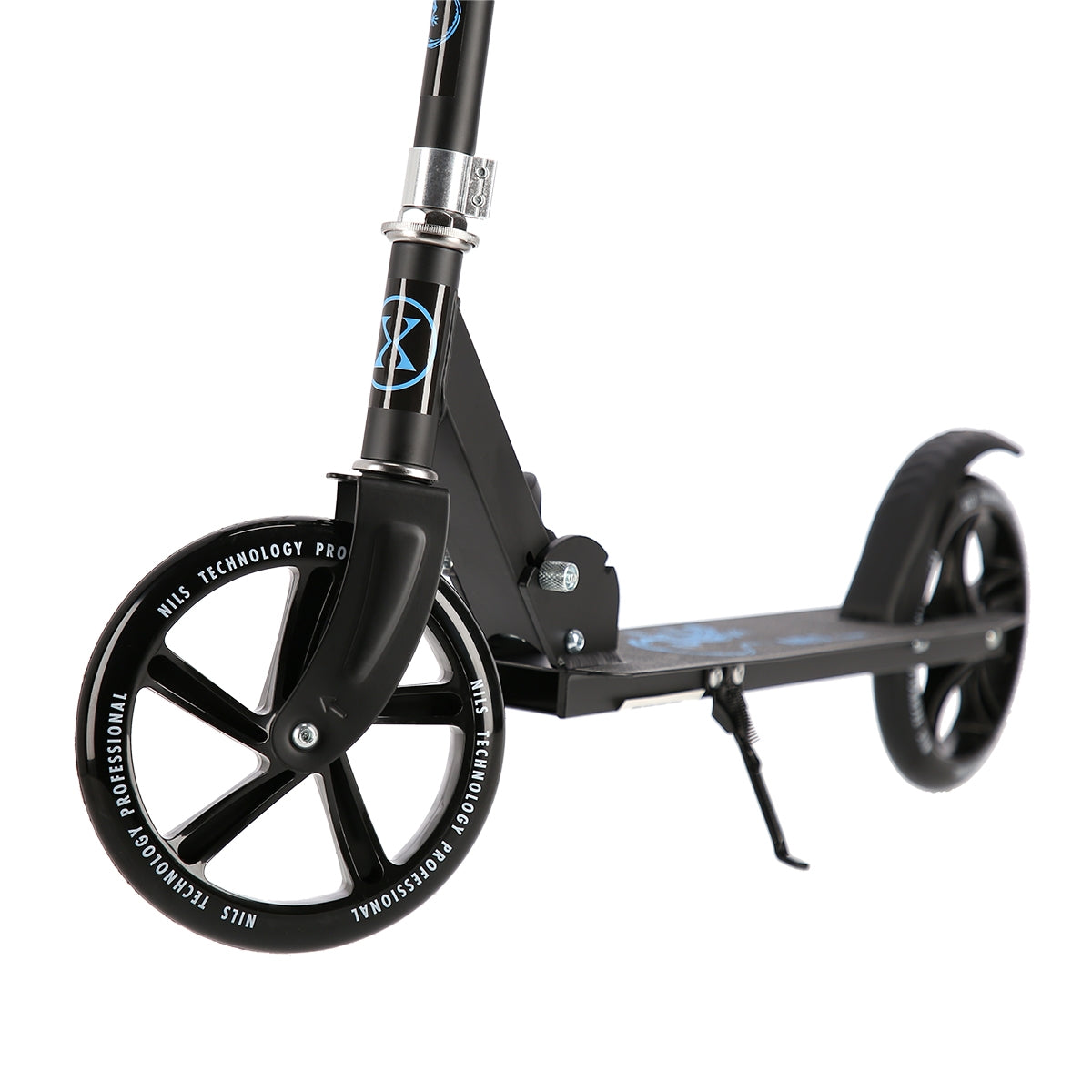 Blue Kick Scooter, Foldable, Adjustable Height