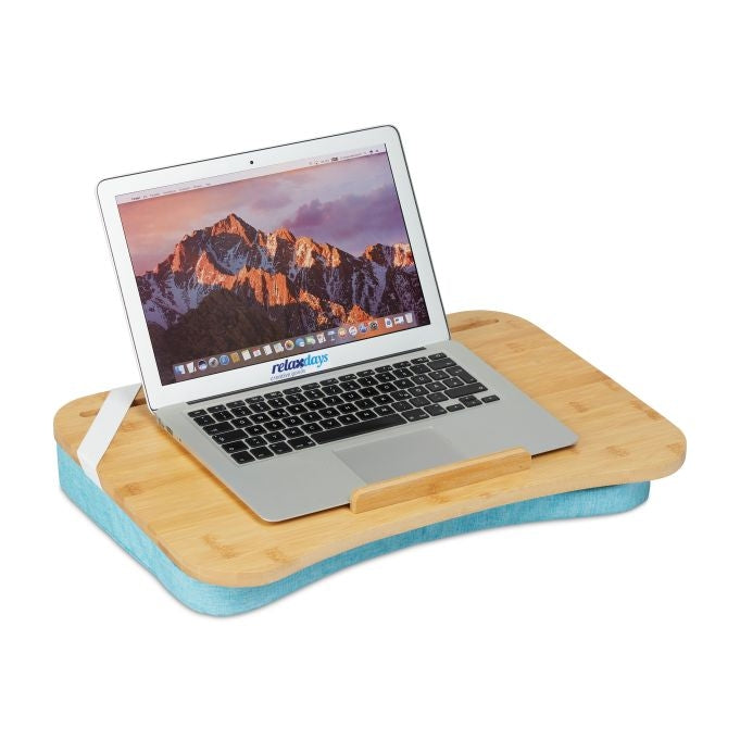 Blue Lapdesk with bamboo tray