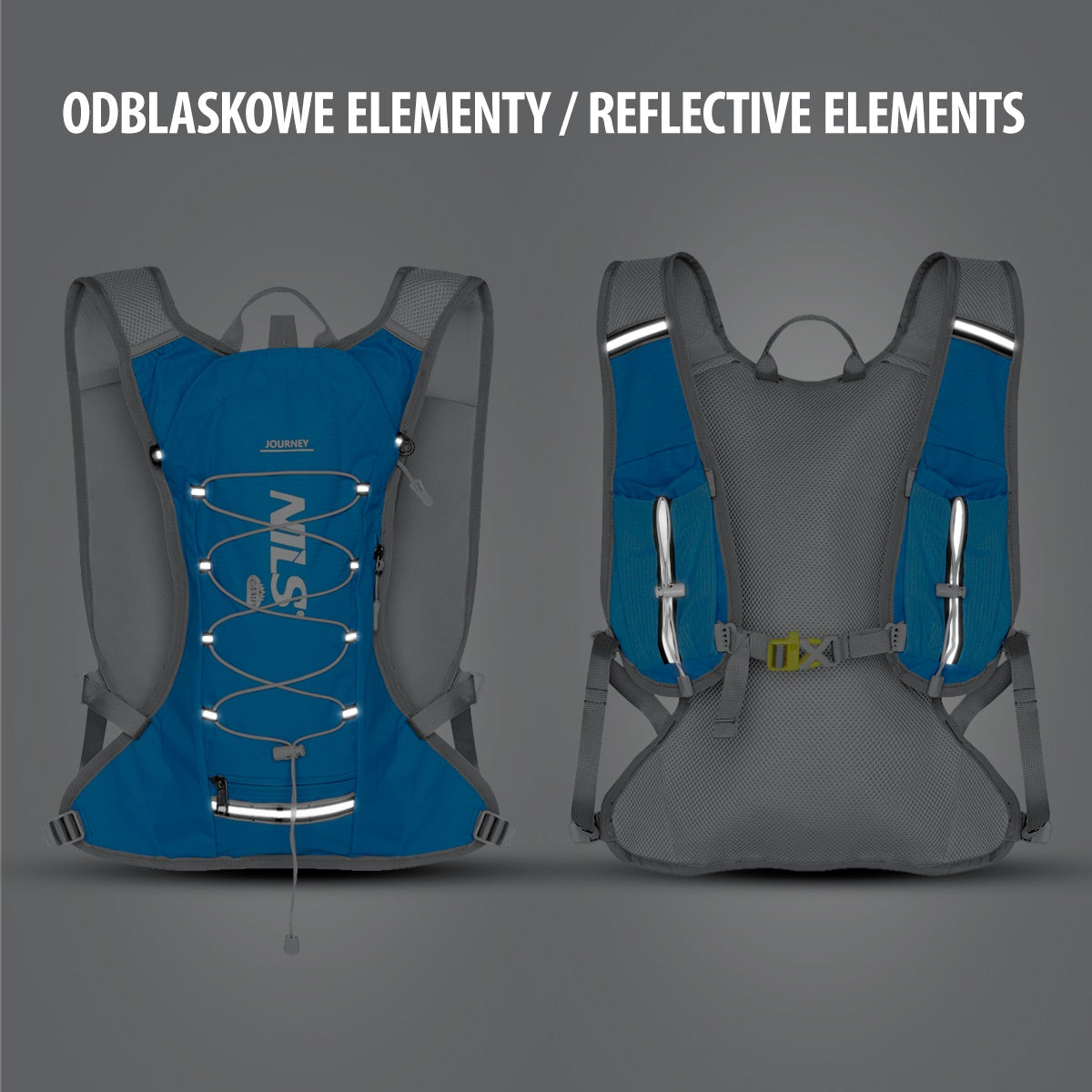 Blue Running Backpack, Lightweight, Water-Resistant