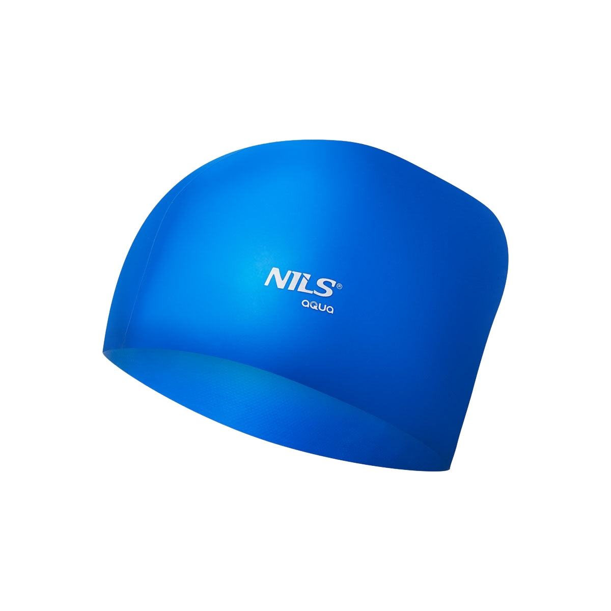 Blue Silicone Swimming Cap for Long Hair