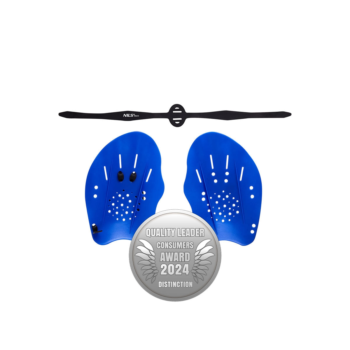 Blue Swimming Hand Paddles, Adjustable, Ergonomic Design