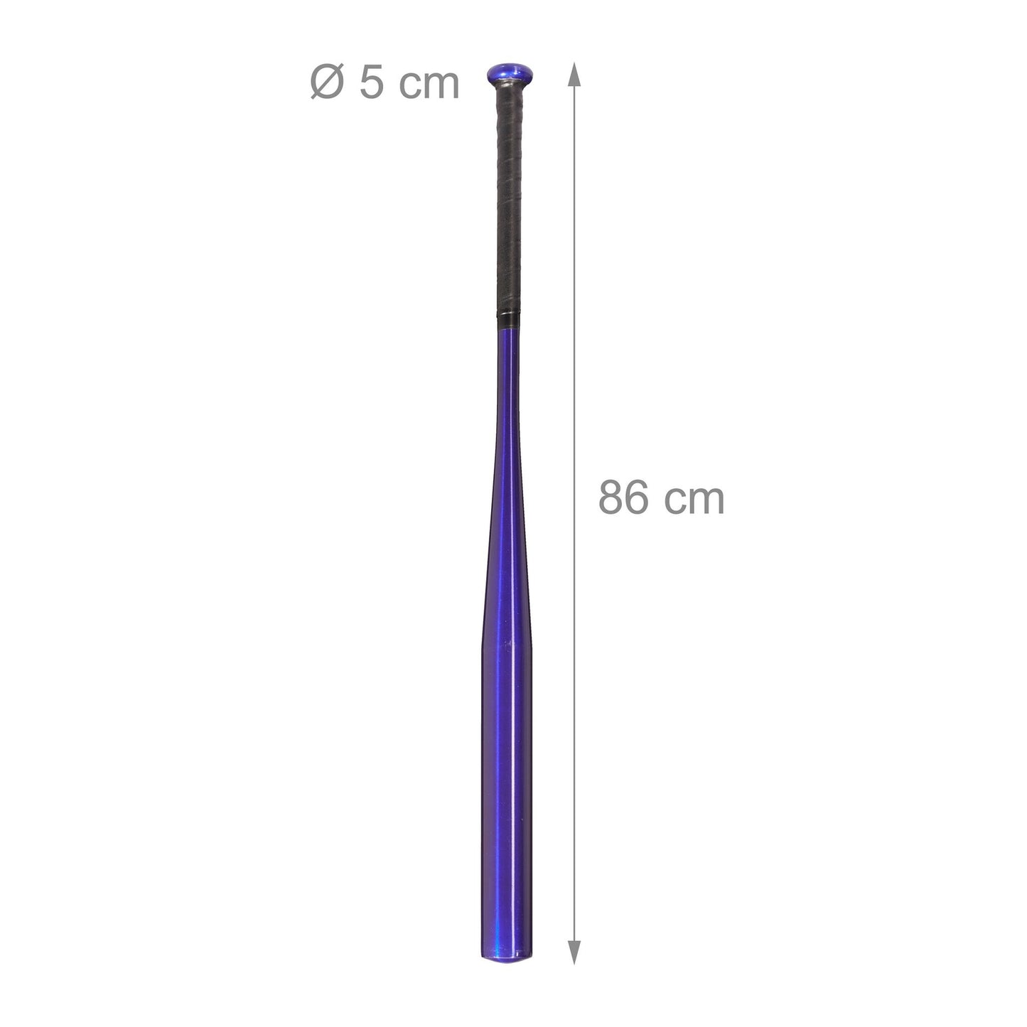 Blue aluminum baseball bat