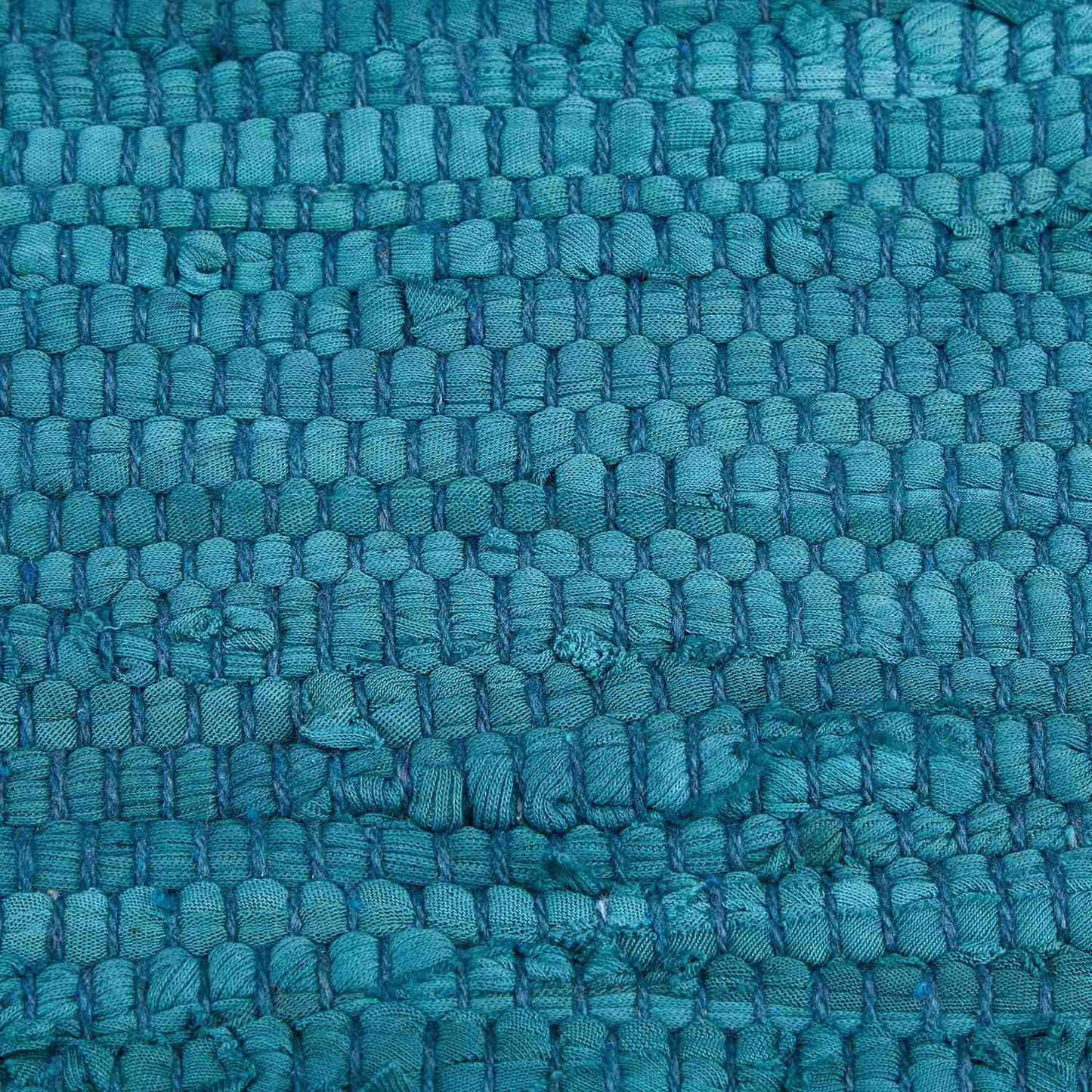 Blue cotton rag rug
