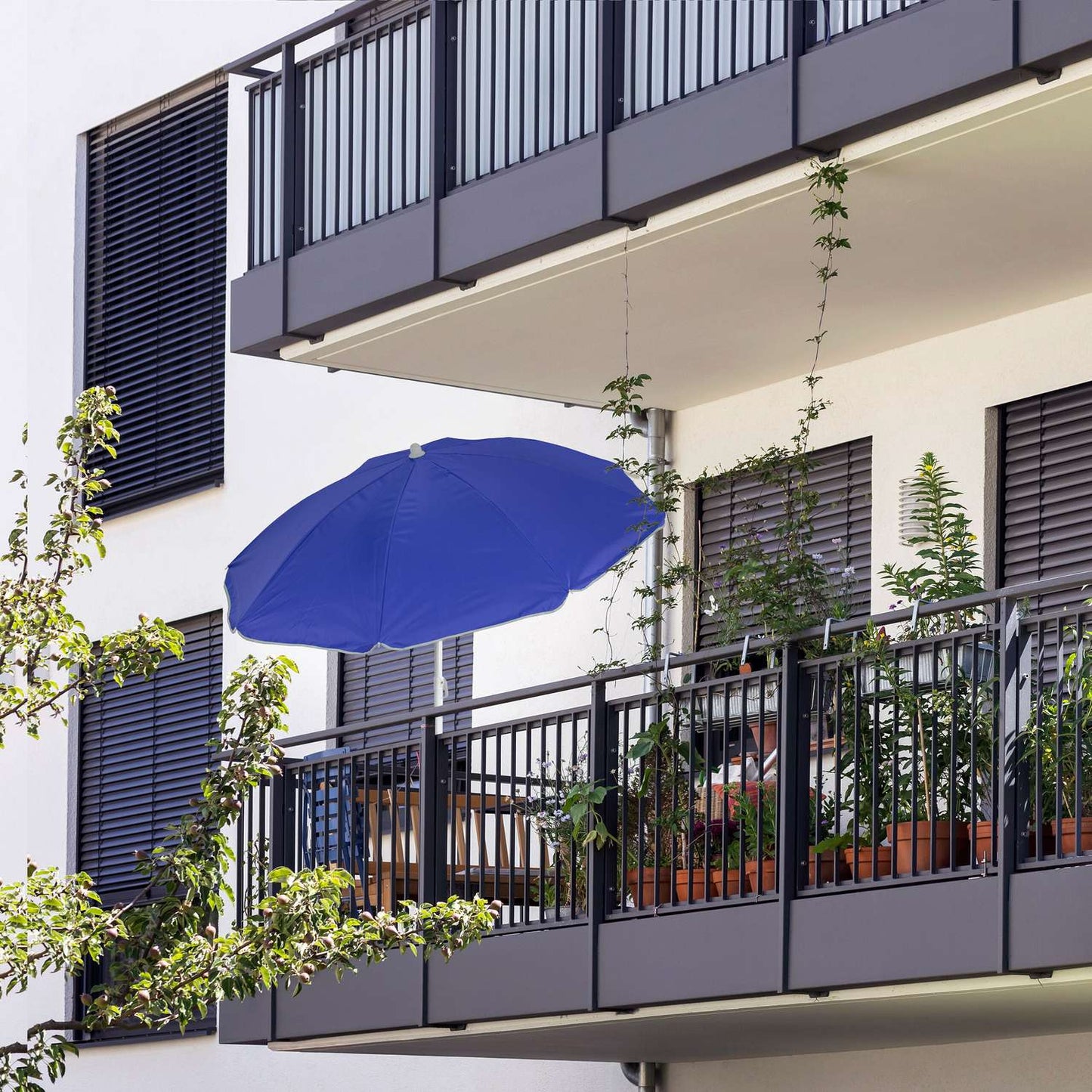 Blue parasol 160 cm