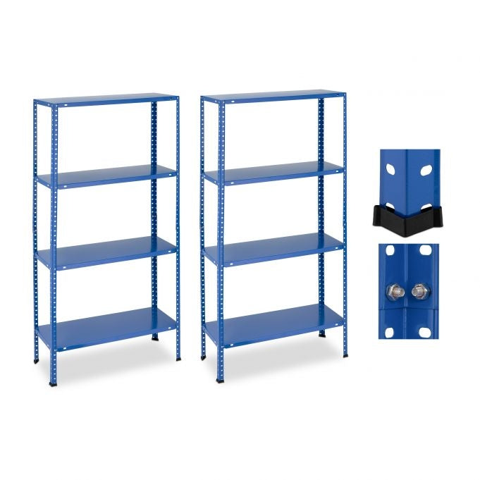 Blue shelves for heavy loads, 2 pcs
