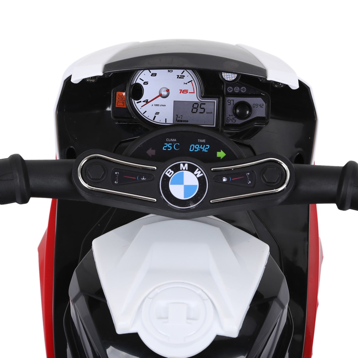 Electric tricycle motorcycle for children - red, steel, 66x37x44 cm