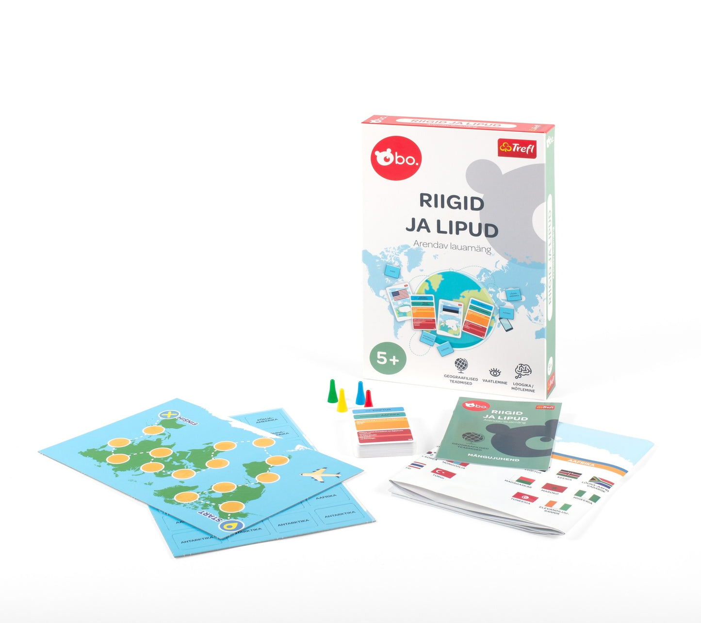 Bo. Educational Board Game "Countries And Flags" (In Finnish Lang.)