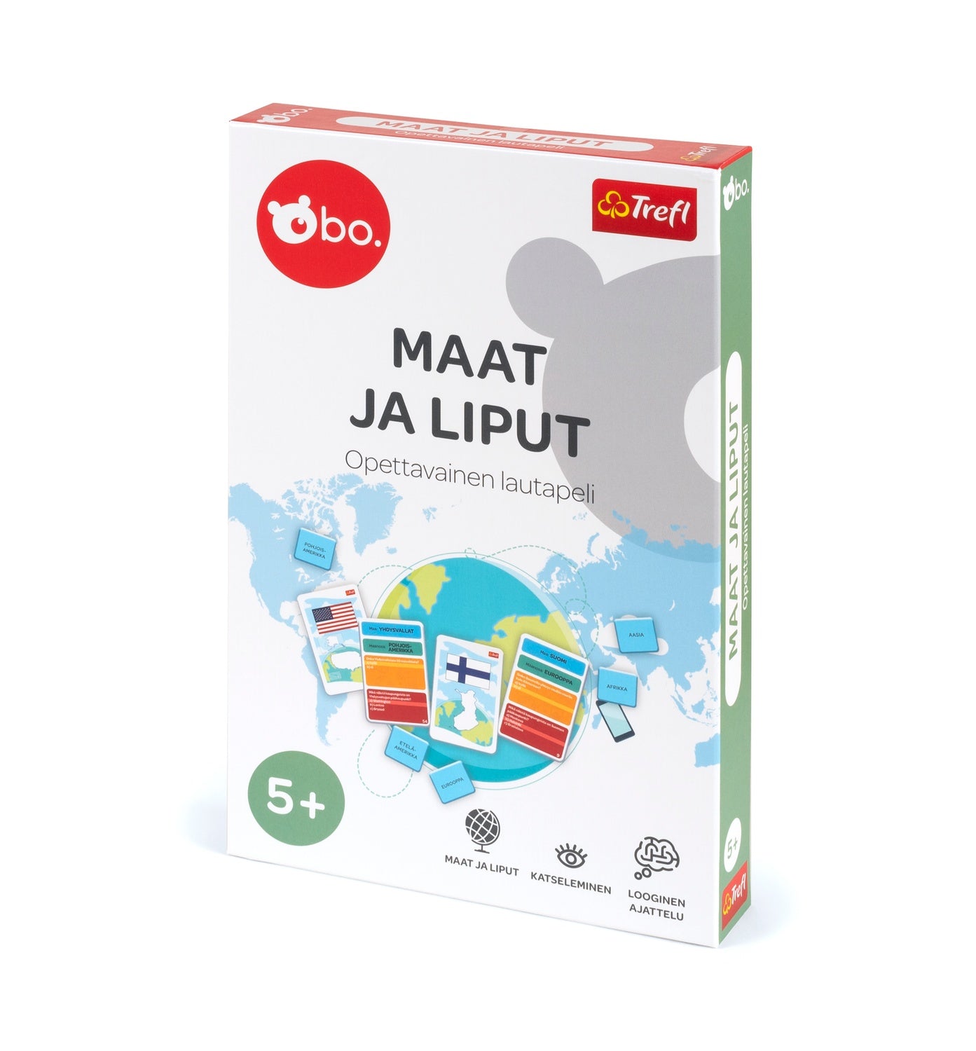 Bo. Educational Board Game "Countries And Flags" (In Finnish Lang.)