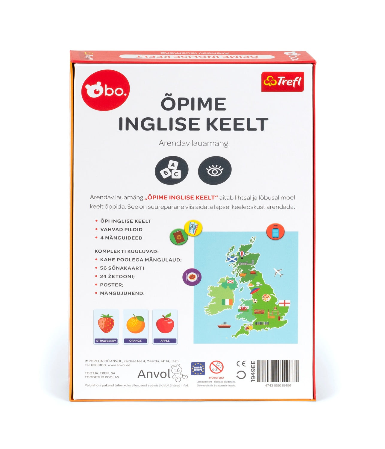 Bo. Educational Board Game "English Is Fun" (In Estonian Lang.)