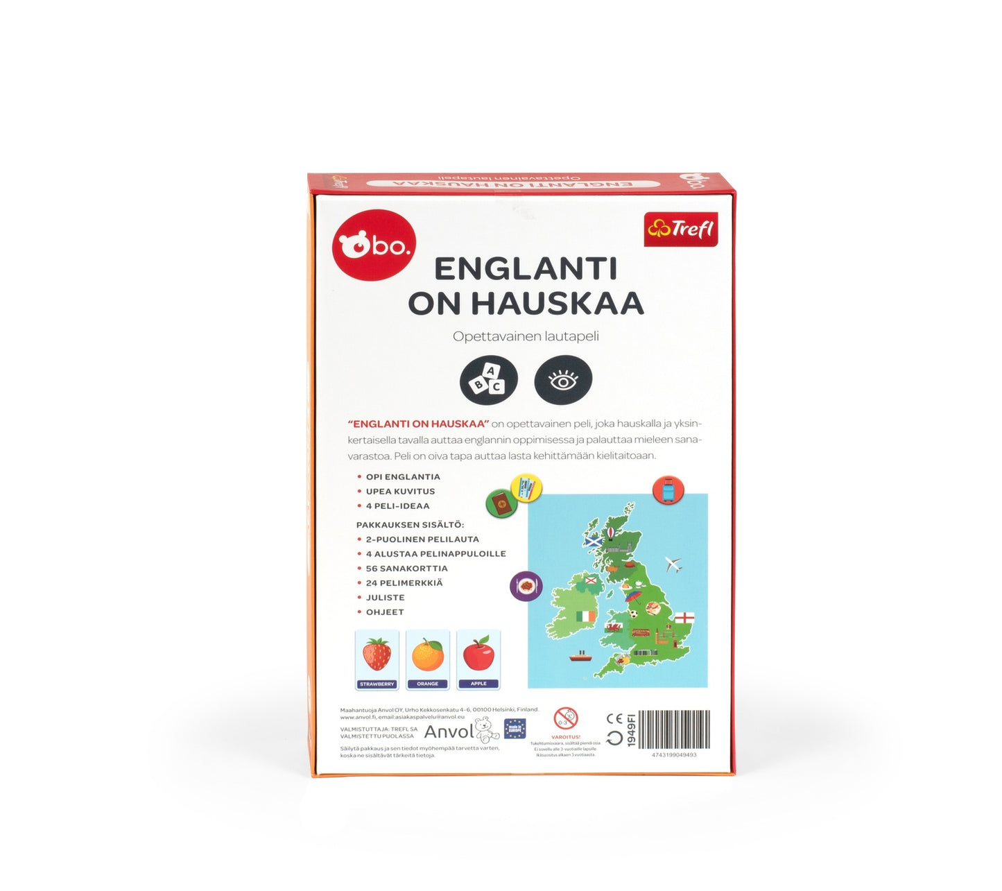 Bo. Educational Board Game "English Is Fun" (In Finnish Lang.)