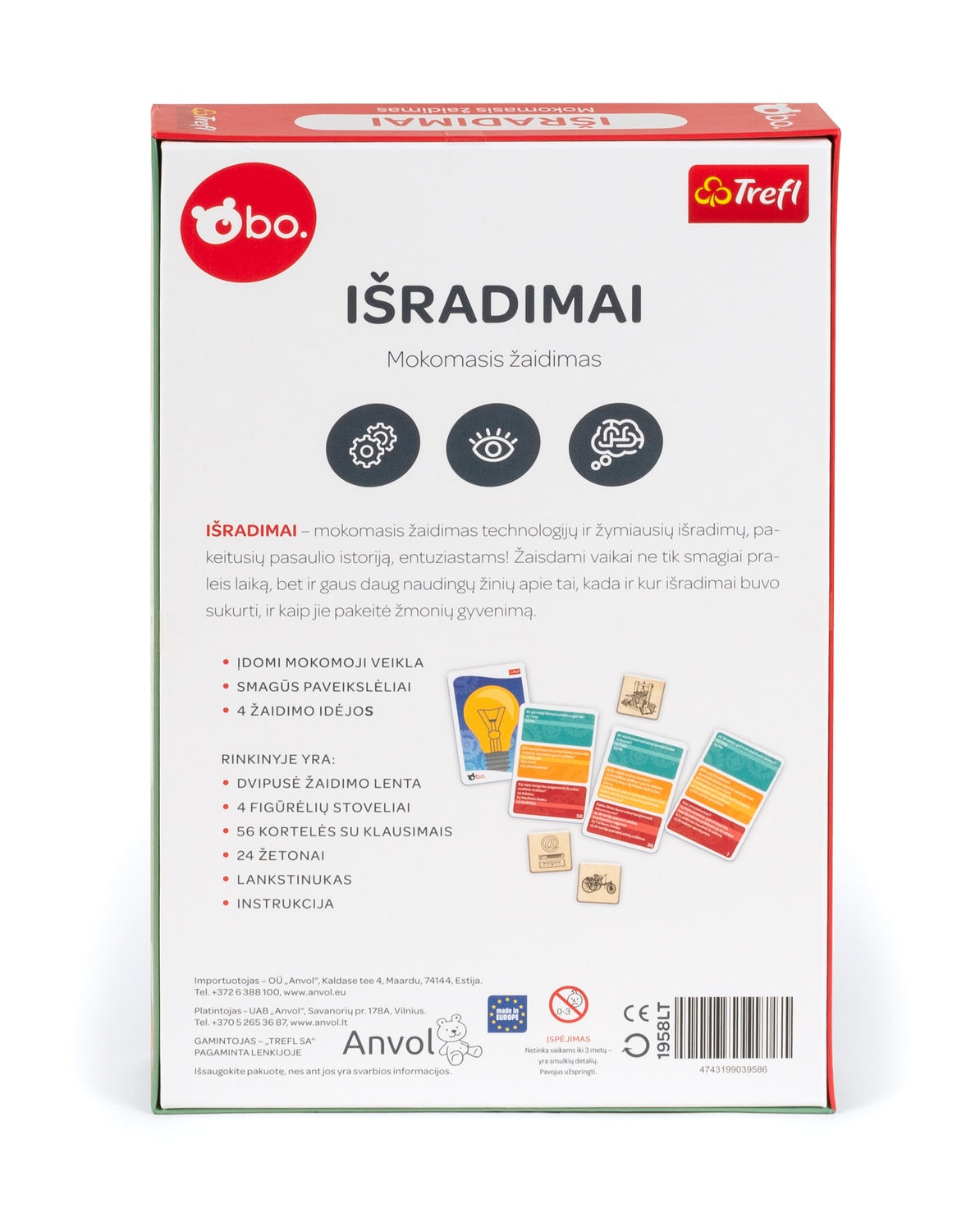 Bo. Educational Board Game "Inventions" (In Lithuanian Lang.)
