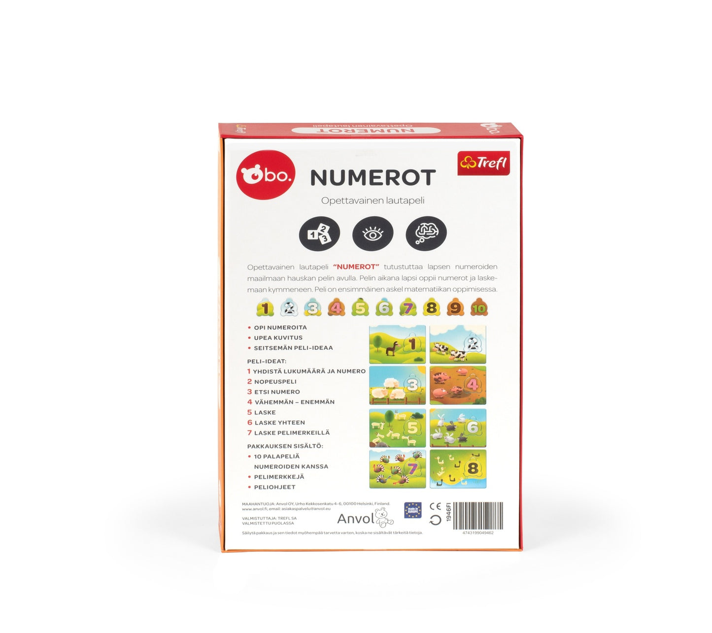 Bo. Educational Board Game "Numbers" (In Finnish Lang.)