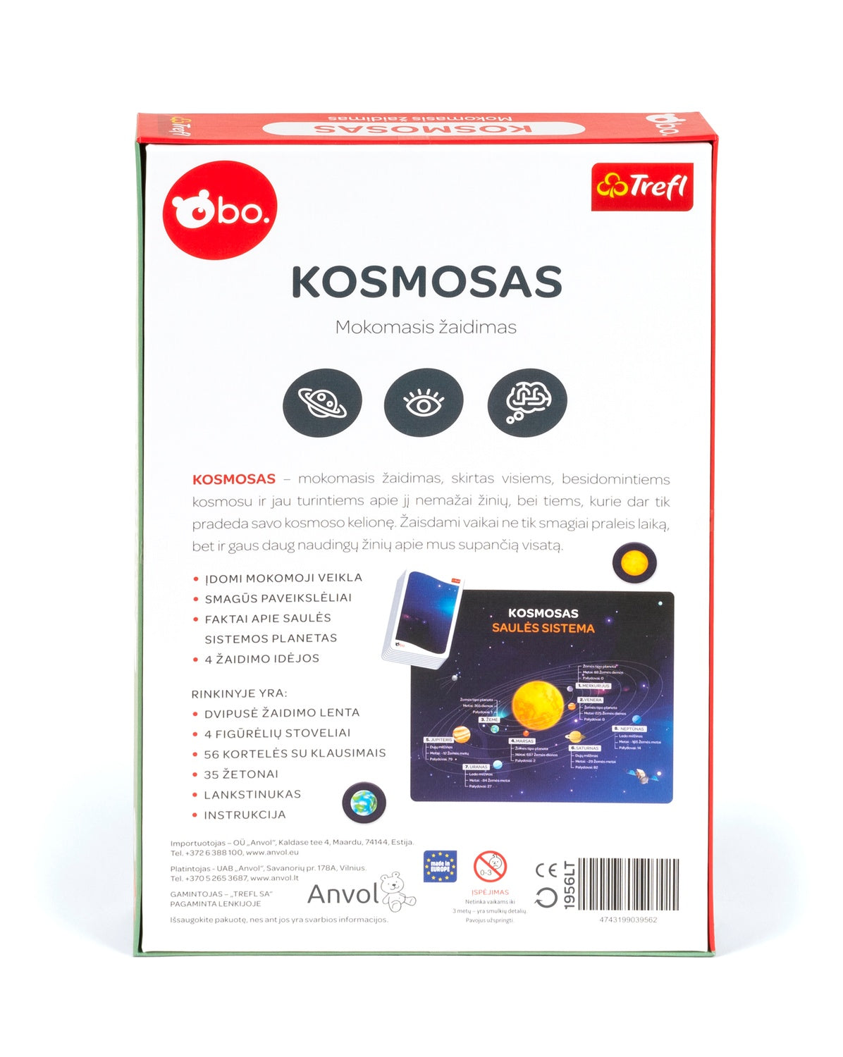 Bo. Educational Board Game "Space" (In Lithuanian Lang.)