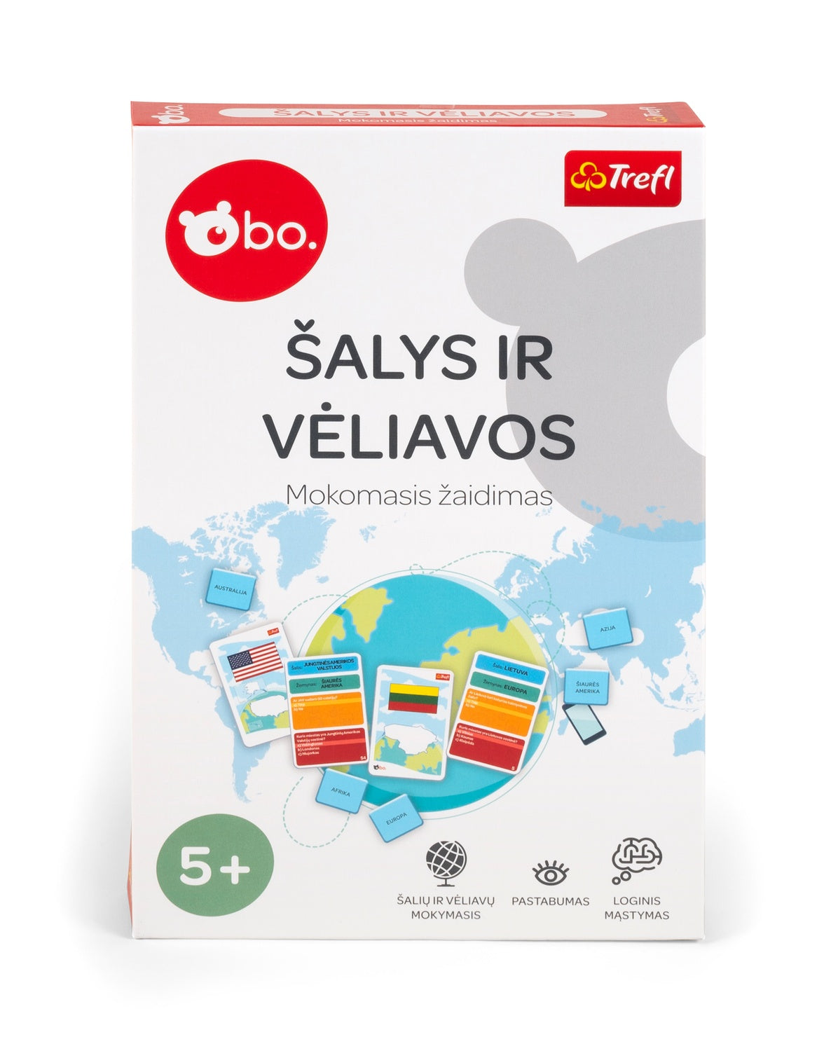 Bo. Educational Boardgame "Countries Ja Flags" (In Lithuanian Lang.)