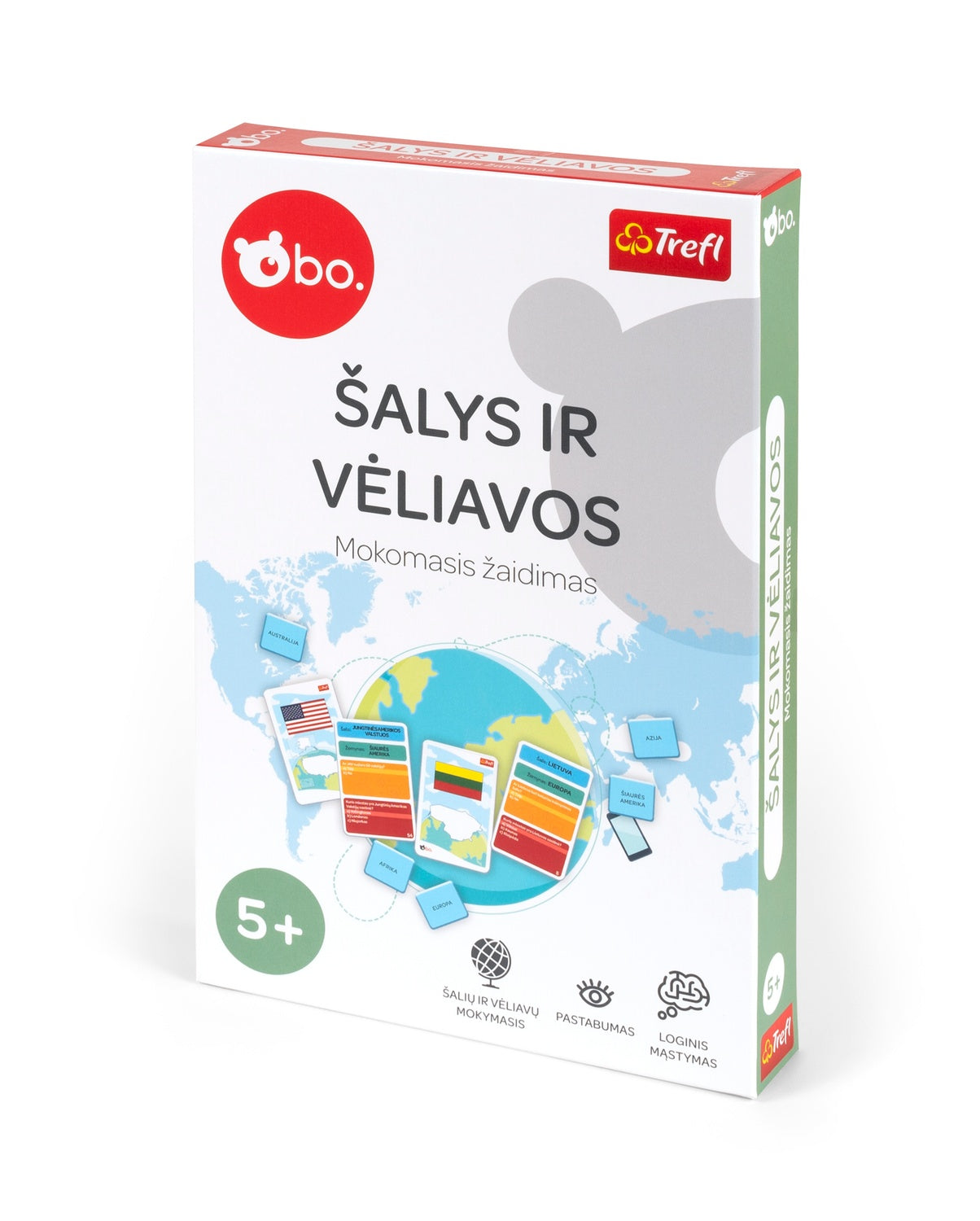 Bo. Educational Boardgame "Countries Ja Flags" (In Lithuanian Lang.)