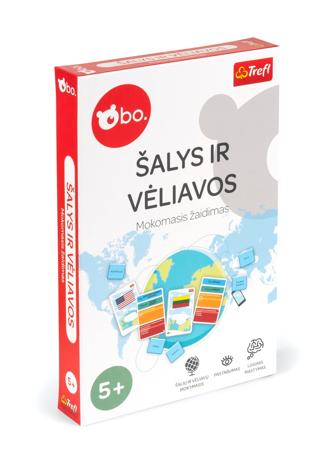 Bo. Educational Boardgame "Countries Ja Flags" (In Lithuanian Lang.)