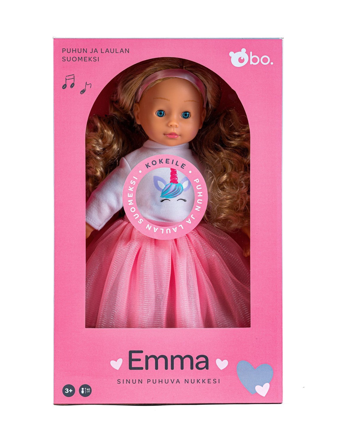 Bo. Interactive Doll "Emma" (Speaks Finnish Language), 40 Cm
