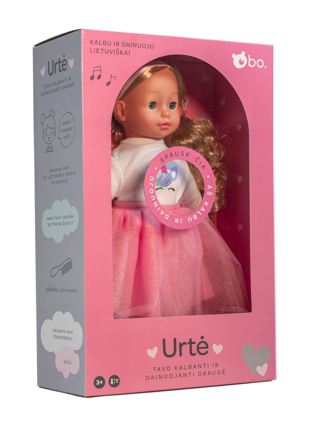 Bo. Interactive Doll "Urte" (Speaks Lithuanian Language), 40 Cm