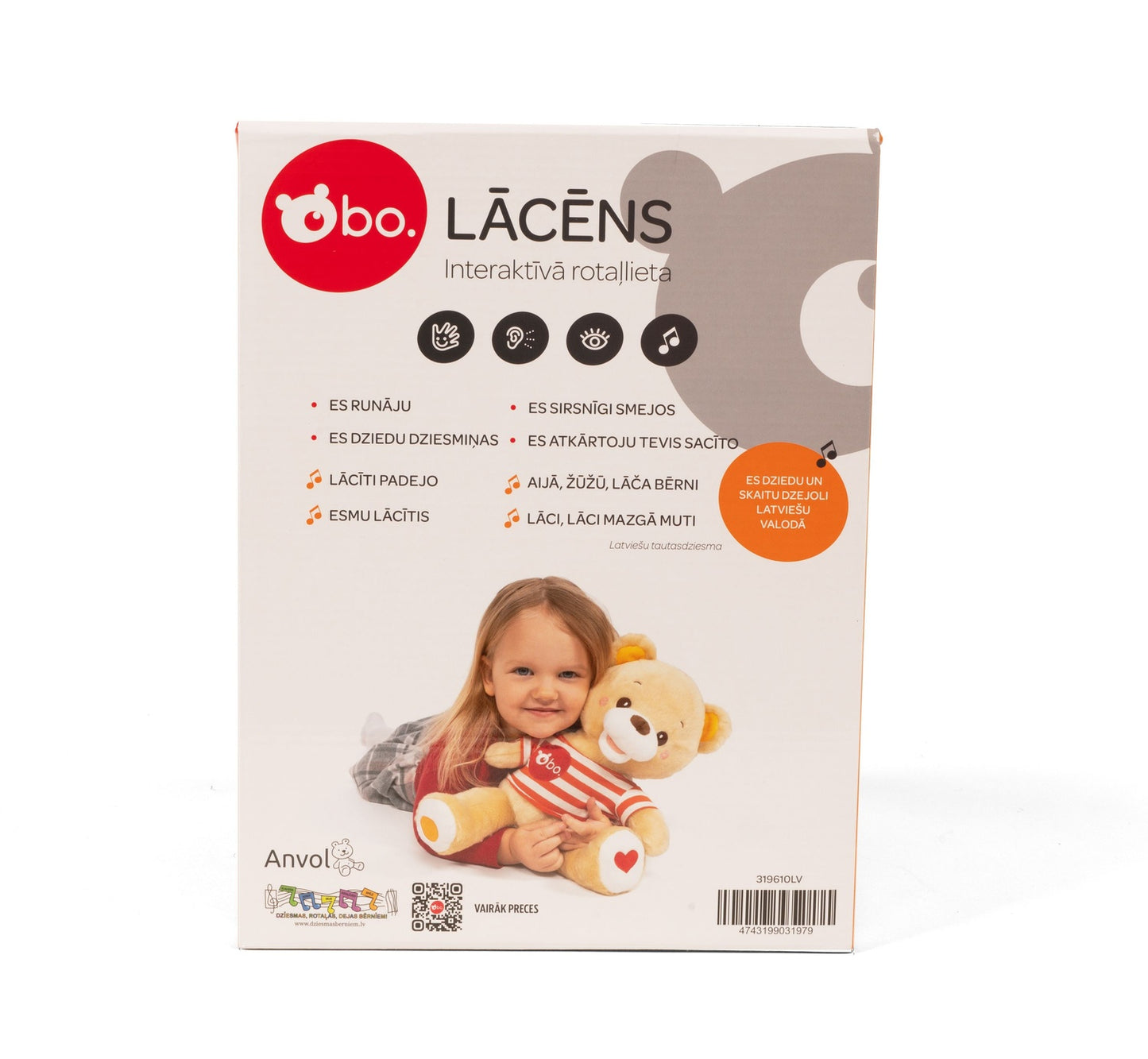 Bo. Interactive Toy Bear (In Latvian Lang.)